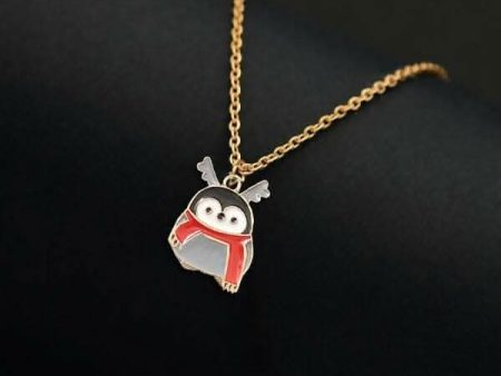 Pinapes Penguin Colored Gold Plated Necklace Discount