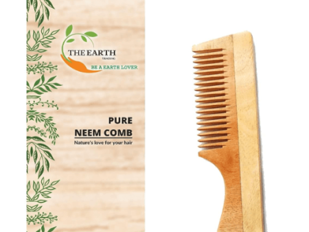 Kacchi neem wooden handle comb wide (pack of 2) | THE EARTH TRADING Online Hot Sale