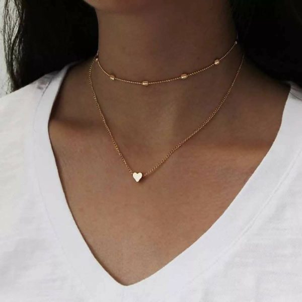 Pinapes Love Heart Shape Pendant Necklace For Women And Girls With Extendable Chain Fashion Jewelry Online now