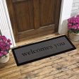 Welcome design rubber door mat( Black and gray) For Discount