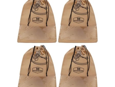 BB BACKBENCHERS Shoe Bag Cover ( pack of 4, beige ) Discount