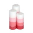 PROSPERRO LUMO by Parkash Candle Set of 3 Fragrance Pillar Candles Shade Finish (RED - Rose) Sale