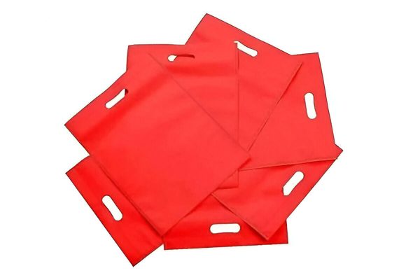 Agrashri Enterprises D Cut Cloth Carry Bags Set (Pack of 50, Red) Online now