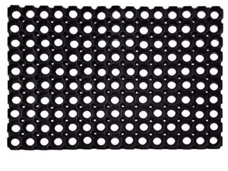 All purpose solid pattern rubber door mat (40 x 60cms, Black) Online Hot Sale